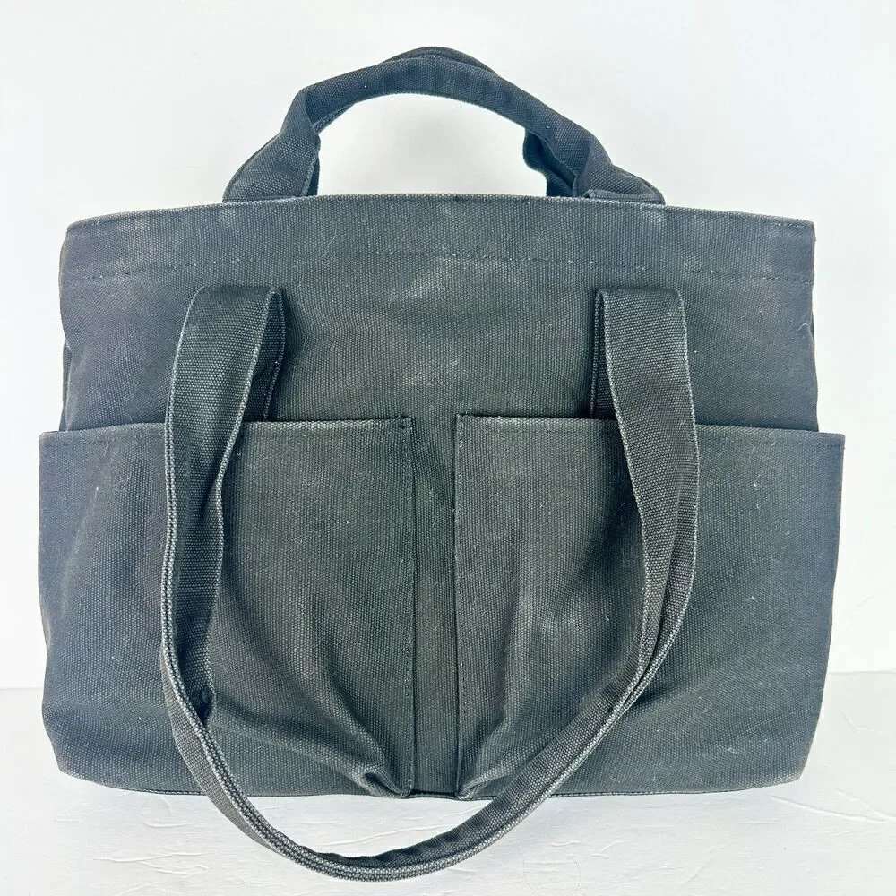 Dagne Dover Vida Organic Cotton Tote Laptop Bag Black